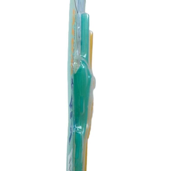 NOS Kidsware Seastraws Dolphin Seahorse Vintage 1992 Reusable Yellow Green - Picture 7 of 11